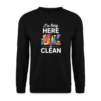 Motif humoristique domestique de l’équipe de ménage - Sweat-shirt Unisexe - noir - Devant - Alina (178cm) & Michal (187cm)