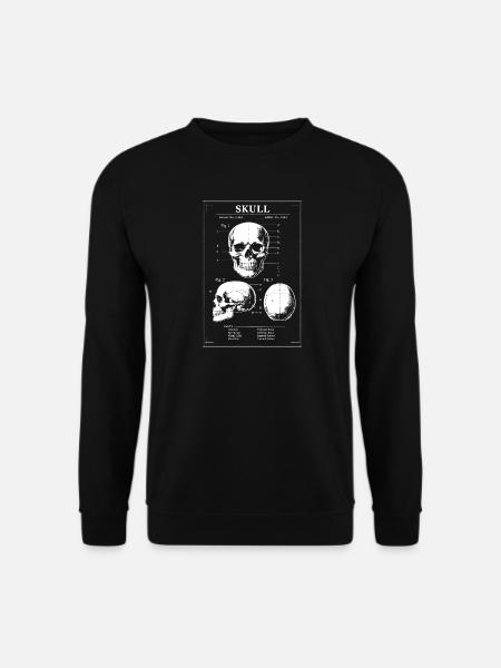 X-Ray Skull Blueprint - Unisex Sweatshirt - black