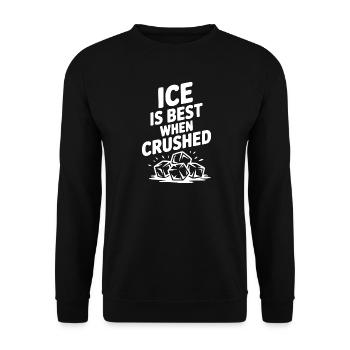 Best When Crushed - Unisex Sweatshirt - black - Front - Alina (178cm) & Michal (187cm)