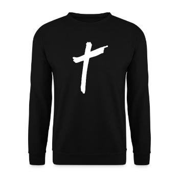 Croix de Jésus - Sweat-shirt Unisexe - noir - Devant - Alina (178cm) & Michal (187cm)