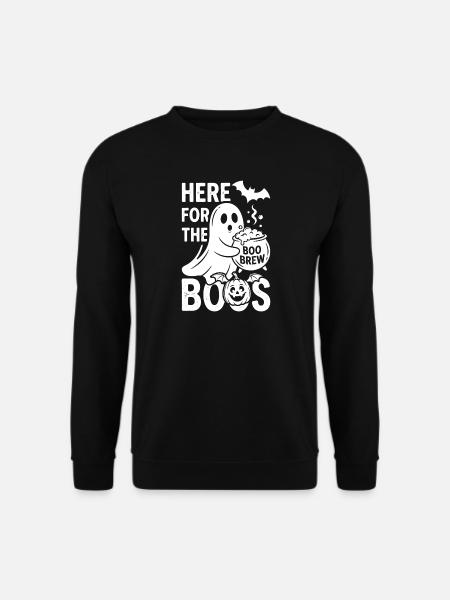 Ghost with Boo Brew Halloween - Unisex Sweatshirt - black
