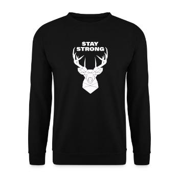 Stay strong - Unisex Sweatshirt - black - Front - Alina (178cm) & Michal (187cm)