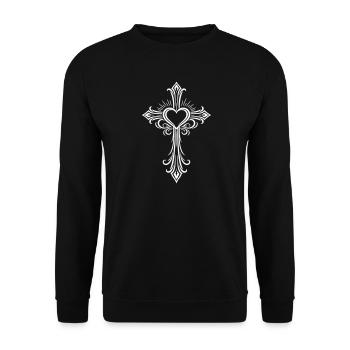 Amour croisé - Sweat-shirt Unisexe - noir - Devant - Alina (178cm) & Michal (187cm)