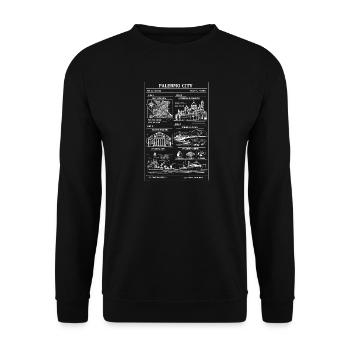 Croquis des monuments de la ville de Palerme - Sweat-shirt Unisexe - noir - Devant - Alina (178cm) & Michal (187cm)