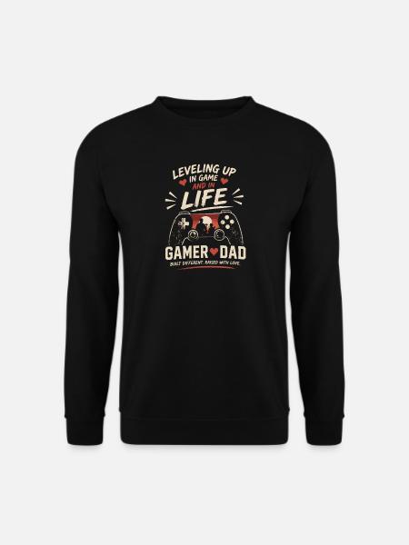 Gamer Dad: Level Up i spil og liv - Unisex sweater - sort