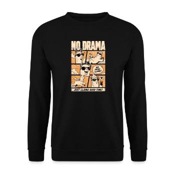 Aucune bande dessinée dramatique Llama Sunshine - Sweat-shirt Unisexe - noir - Devant - Alina (178cm) & Michal (187cm)