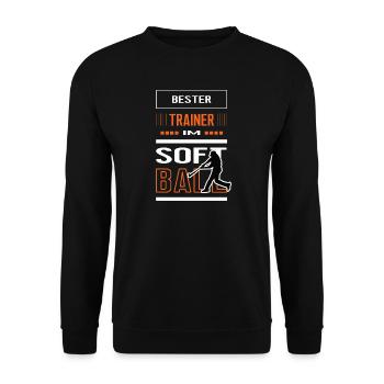 Meilleur entraîneur de softball Formation d’entraîneur de softball - Sweat-shirt Unisexe - noir - Devant - Alina (178cm) & Michal (187cm)