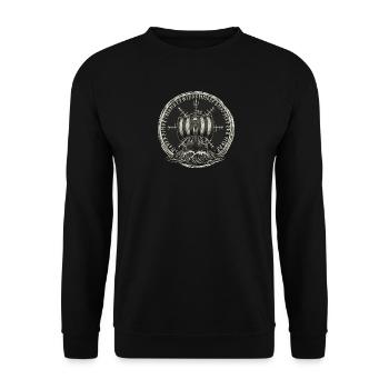 Wikinger Langschiff -  Drachenboot - Unisex Pullover - Schwarz - Vorne - Alina (178cm) & Michal (187cm)