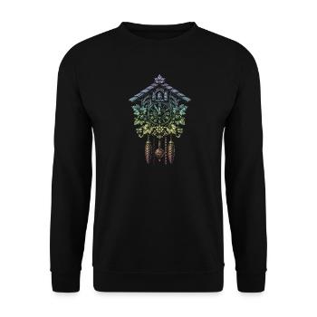 cuckoo clock - Unisex Sweatshirt - black - Front - Alina (178cm) & Michal (187cm)