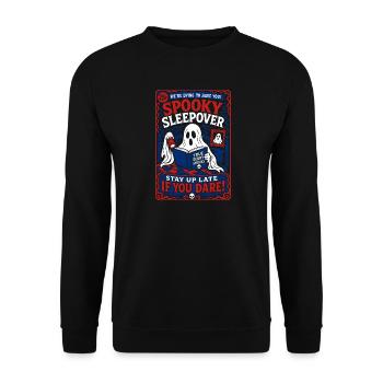 Spooky Sleepover Ghost Night - Unisex Sweatshirt - black - Front - Alina (178cm) & Michal (187cm)