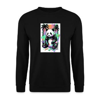 panda - Sweat-shirt Unisexe - noir - Devant - Alina (178cm) & Michal (187cm)