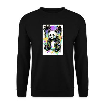 panda - Sweat-shirt Unisexe - noir - Devant - Alina (178cm) & Michal (187cm)