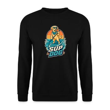 Dog SUP Paddleboard Board Stand Up Paddle - Sweat-shirt Unisexe - noir - Devant - Alina (178cm) & Michal (187cm)