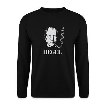 Hegel-Porträt - Unisex Pullover - Schwarz - Vorne - Alina (178cm) & Michal (187cm)