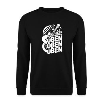 Musiker Tagesprogramm - Üben Üben Üben - Unisex Pullover - Schwarz - Vorne - Alina (178cm) & Michal (187cm)