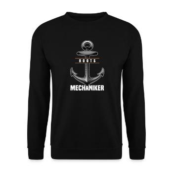 Bootsmechaniker - Unisex Pullover - Schwarz - Vorne - Alina (178cm) & Michal (187cm)