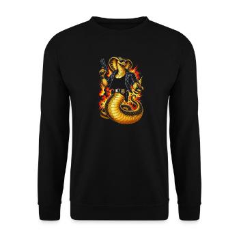 Cobra - Unisex Pullover - Schwarz - Vorne - Alina (178cm) & Michal (187cm)