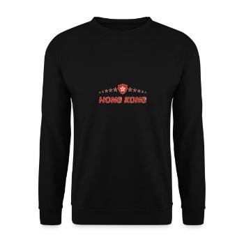 Hong Kong - Unisex Sweatshirt - black - Front - Alina (178cm) & Michal (187cm)