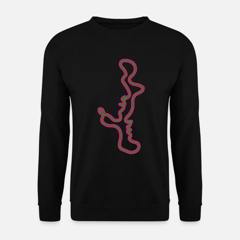 KUSS KUNST LINEART - Unisex Pullover - Schwarz
