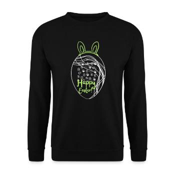 Œuf de pâques - Sweat-shirt Unisexe - noir - Devant - Alina (178cm) & Michal (187cm)