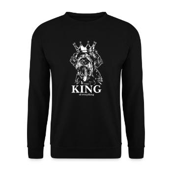 Le Griffon de Korthal Roi de tout Chiens - Sweat-shirt Unisexe - noir - Devant - Alina (178cm) & Michal (187cm)