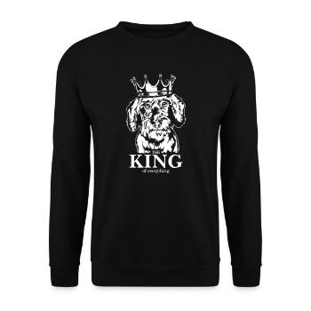 Teckel à poil dur Roi de tout Chiens Wilsigns - Sweat-shirt Unisexe - noir - Devant - Alina (178cm) & Michal (187cm)