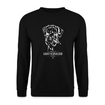 Giant Schnauzer Mom Dog Dog Wilsigns - Unisex Sweatshirt - black - Front - Alina (178cm) & Michal (187cm)