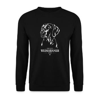Weimaraner Dad Dogs Dog Hunting Dogs Wilsigns - Unisex Sweatshirt - black - Front - Alina (178cm) & Michal (187cm)