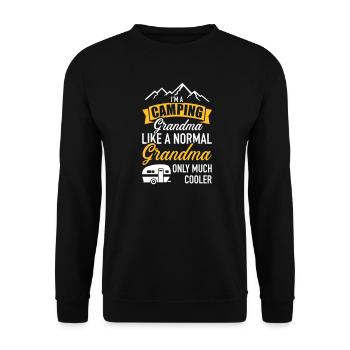Wohnwagen - Unisex Pullover - Schwarz - Vorne - Alina (178cm) & Michal (187cm)