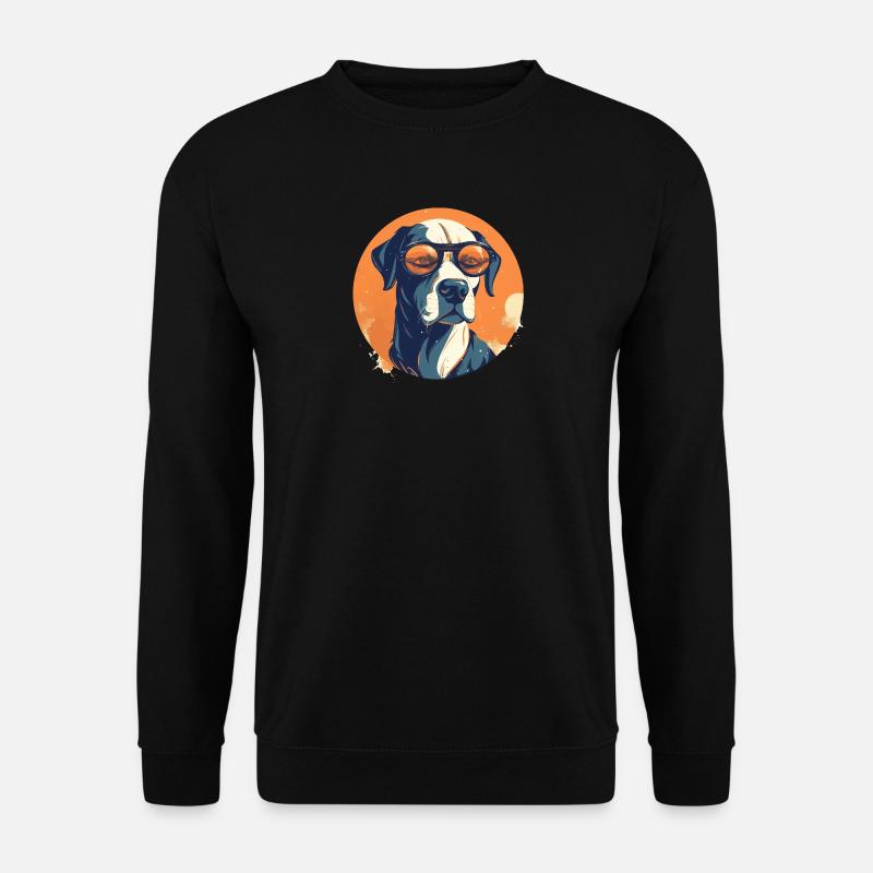 Dog with sunglasses - Unisex Sweatshirt - black