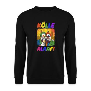 Karneval Kölle Alaaf Eskaliert Singen Tanzen Köln - Unisex Pullover - Schwarz - Vorne - Alina (178cm) & Michal (187cm)