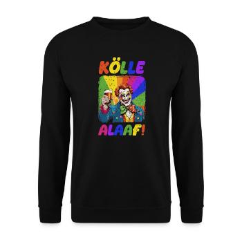 Karneval Kölle Alaaf Eskaliert Singen Tanzen Köln - Unisex Pullover - Schwarz - Vorne - Alina (178cm) & Michal (187cm)