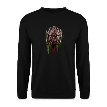 graisse monstre - Sweat-shirt Unisexe - noir - Devant - Alina (178cm) & Michal (187cm)