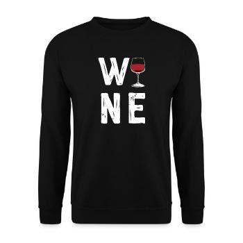 Wine Wine Love Weinliebe Love Weintester Wine Festival - Unisex Sweatshirt - black - Front - Alina (178cm) & Michal (187cm)