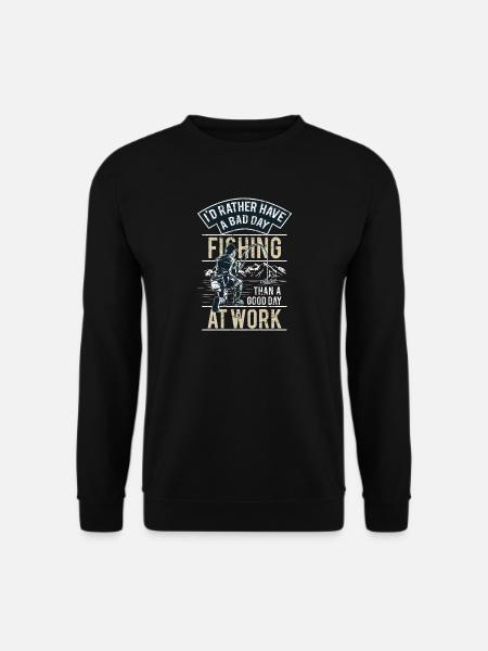 FISHING - Funny Angler Shirt Father's Day Gift - Unisex Sweatshirt - black