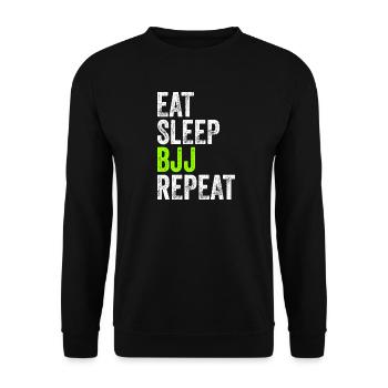 BJJ Brazilian Jiu Jitsu Martial Arts Gift - Unisex Sweatshirt - black - Front - Alina (178cm) & Michal (187cm)