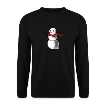 bonhomme de neige - Sweat-shirt Unisexe - noir - Devant - Alina (178cm) & Michal (187cm)