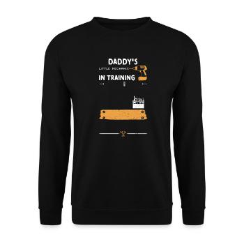 Daddy's Little Mechanic In Training - Unisex Sweatshirt - black - Front - Alina (178cm) & Michal (187cm)