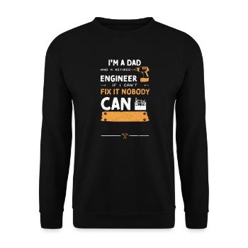 I'm A Dad And A Retired Engineer... - Unisex Sweatshirt - black - Front - Alina (178cm) & Michal (187cm)