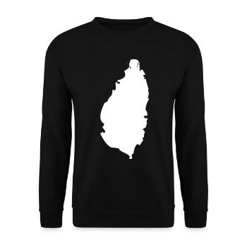 Saint Lucia map flag - Unisex Sweatshirt - black - Front - Alina (178cm) & Michal (187cm)