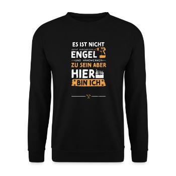 Es Ist Nicht Leicht Gleichzeitig... - Unisex Pullover - Schwarz - Vorne - Alina (178cm) & Michal (187cm)