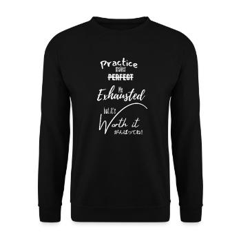 Practice makes perfect - Unisex Sweatshirt - black - Front - Alina (178cm) & Michal (187cm)