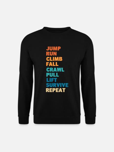 Lustiger OCR-Läufer Palestrato - Unisex Pullover - Schwarz