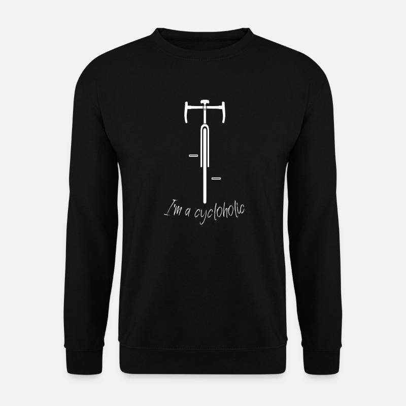 Rennrad front cycloholic bike Fahrrad silhouette - Unisex Pullover - Schwarz