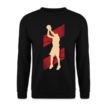 Basketball Basketballer - Unisex Pullover - Schwarz - Vorne - Alina (178cm) & Michal (187cm)