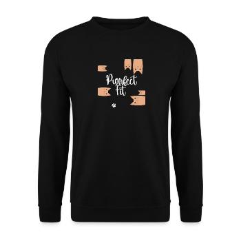 Purrfect Fit - Sweat-shirt Unisexe - noir - Devant - Alina (178cm) & Michal (187cm)