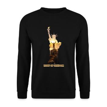 Light of Freedom - Unisex Pullover - Schwarz - Vorne - Alina (178cm) & Michal (187cm)