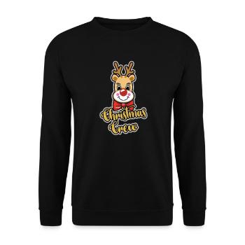 Christmas Crew - Unisex Pullover - Schwarz - Vorne - Alina (178cm) & Michal (187cm)