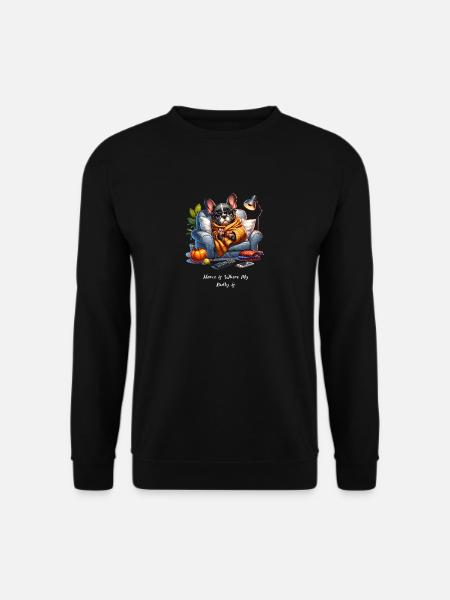 Französisch Bulldogge zu Hause French Bulldog - Unisex Pullover - Schwarz