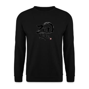 Zen Life - Sweat-shirt Unisexe - noir - Devant - Alina (178cm) & Michal (187cm)